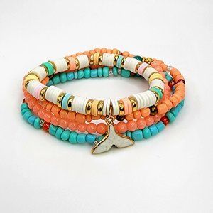 Surfer Heishi Bead Bracelet